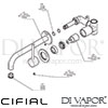 Cifial 32406MI.U Black 2 Hole Wall Basin Mixer Tap Right Side Valve without Plate Dimension